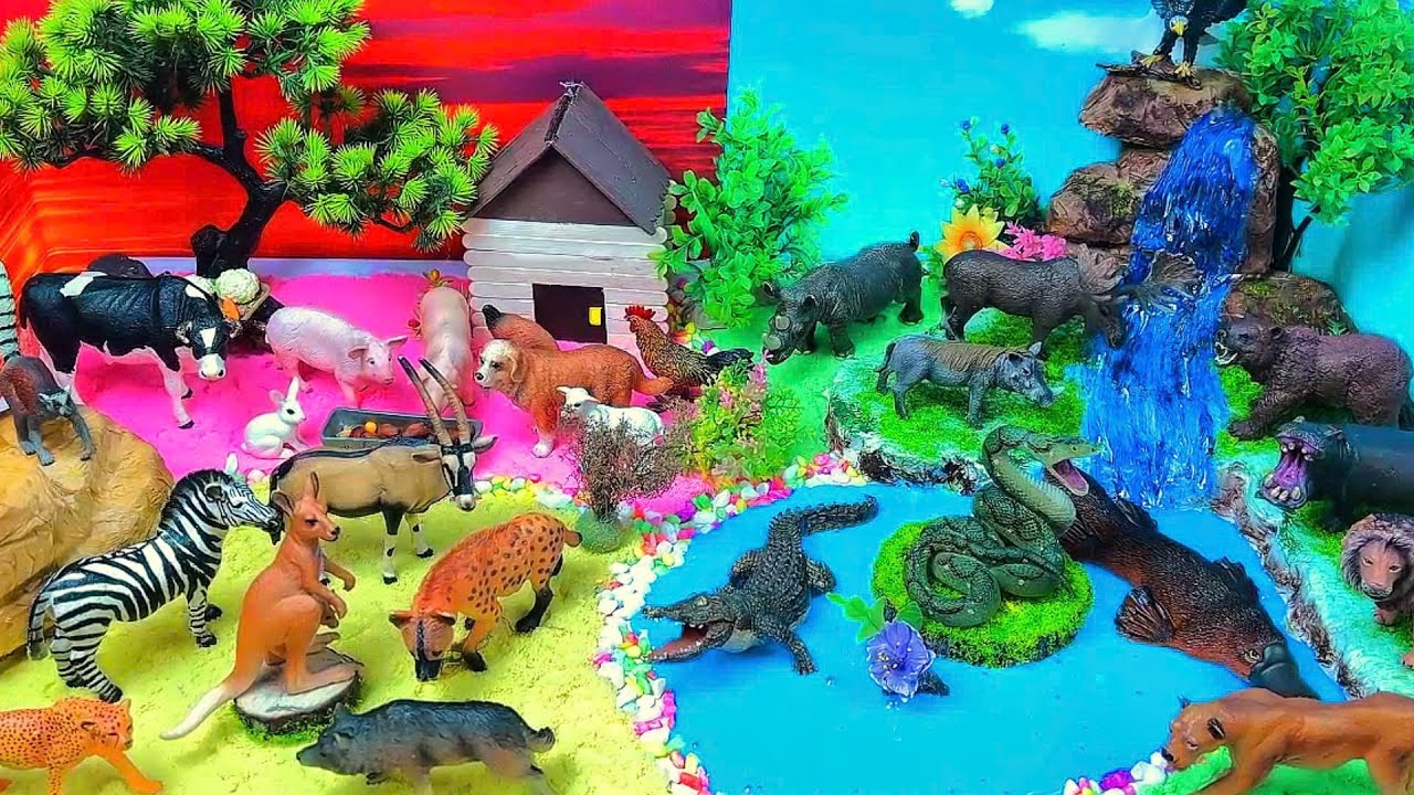 Ферма против леса против саванны: изучайте среду обитания животных с помощью диорамы