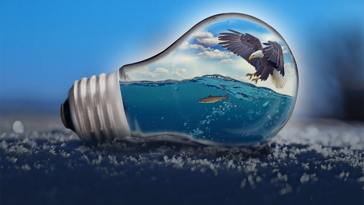 Water Splash in Bulb | Photoshop Tutorial | Photo Manipulation | How to Photo Manipulation