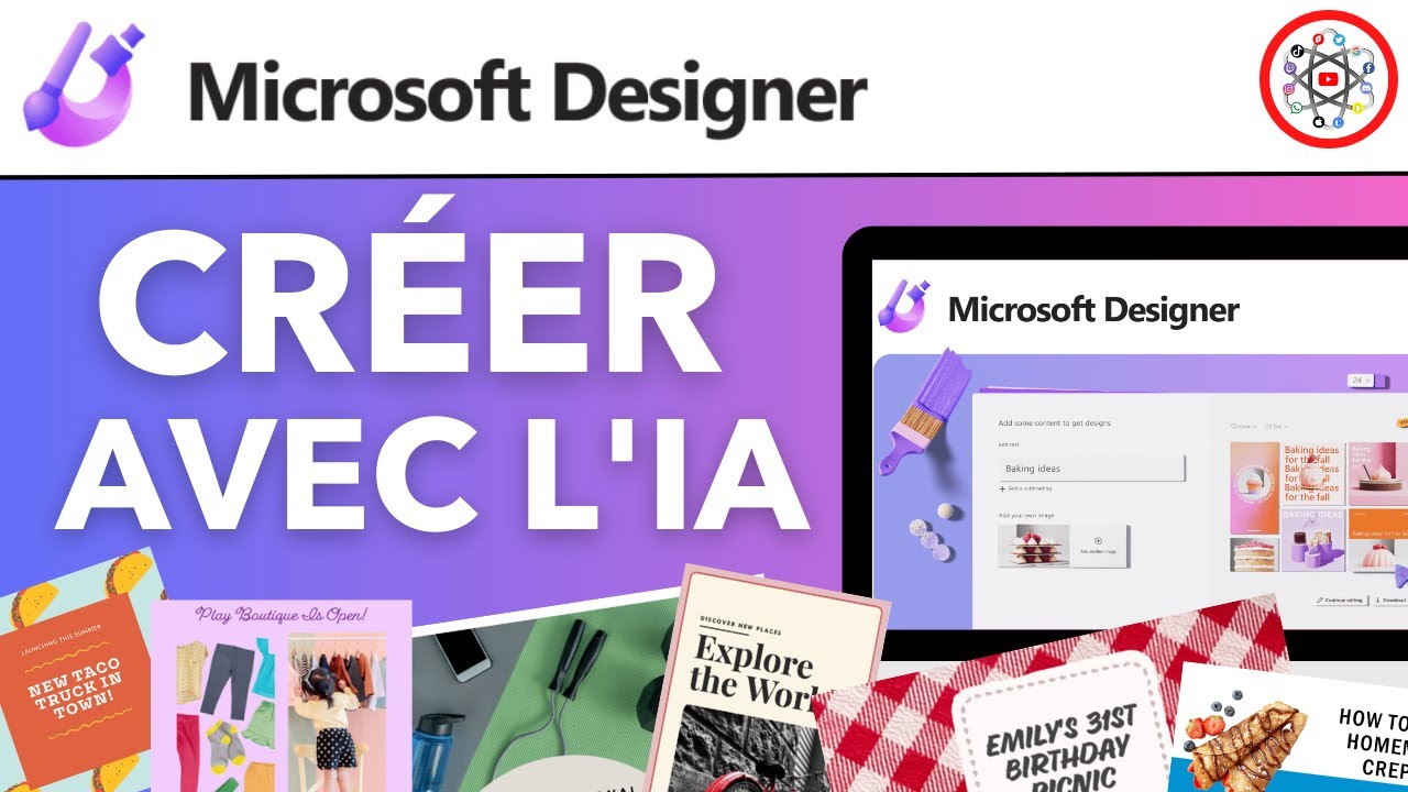 Tuto Microsoft Designer IA (le Canva de Microsoft) - YouTube