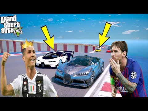 RONALDO VE MESSİ PAHALI SÜPER ARABALARLA İMKANSIZ RAMPA PARKINDAN UÇUYOR! -  GTA 5