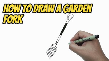 How to Draw a Garden Fork | Step by Step How to Drawing