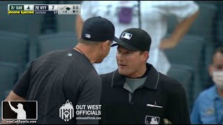 Ejection 076 - Sean Barber Ejects Aaron Boone After Chapman's 9th Inning Walk to Canha