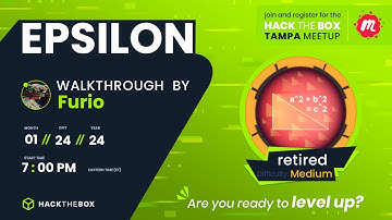 EPSILON WALKTHROUGH with Furio - Hack The Box Meetup Tampa