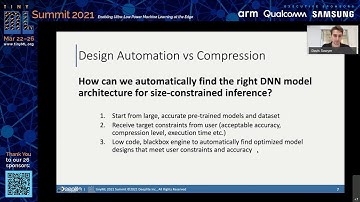 tinyML Summit 2021 tiny Talks: Neutrino: A BlackBox Framework for Constrained Deep Learning Model...