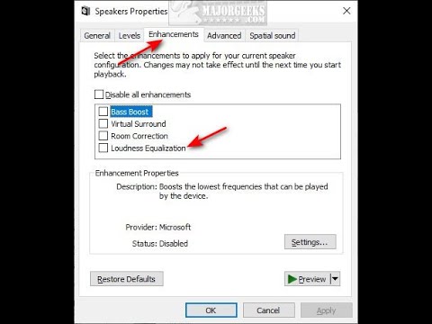 Åben væske bryst How to Enable or Disable Loudness Equalization in Windows 7-10 - YouTube