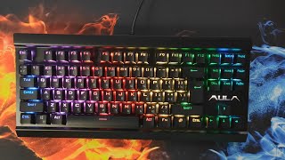 Распаковка проводной клавиатуры Aula Hyperion Mechanical RGB Wired Keyboard USB