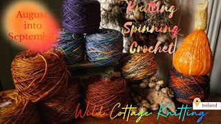 As August becomes September: Knitting, Spinning, Crochet, & some Harvest Bounty at Wild Cottage