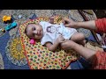 Parents try to change baby diaper - how to change new baby diaper - #cutebaby #diaper