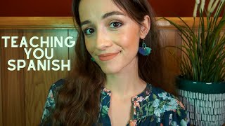 ASMR | Calming Spanish Teacher  Let's Learn Some Spanish~ (Up Close, Ear to Ear Whispers)