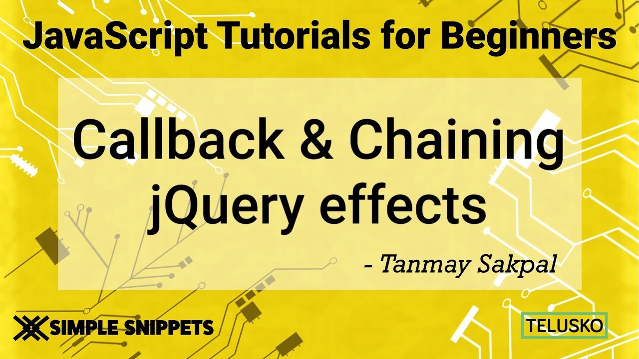 #43 Callback And Chaining In Jquery Effects