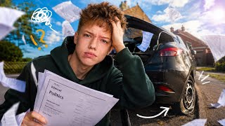 I got a PUNCTURE and my FIRST ALEVEL EXAM in 24 HOURS!!! VLOG