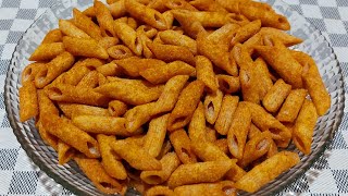 سناكس لزوم السهرة 😎 اقتصادي وصحي وسريع 👌 مقرمشات المكرونة جاهزة ف 5 دقايق 😋 بمكونات كلها ف البيت 🔥 screenshot 4