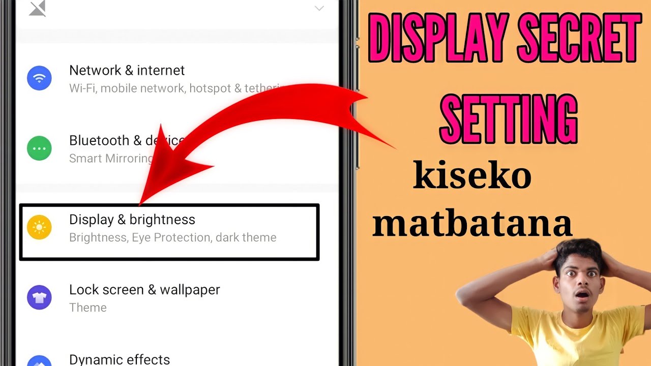 Android mobile Display secret setting  || 