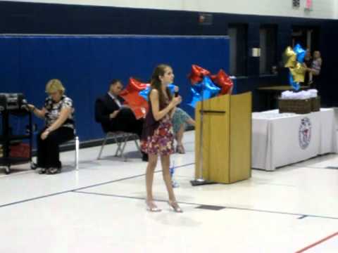 Erin Hediger sings "Think of Me" - Bryan Middle School's 8th Grade Awards Ceremony