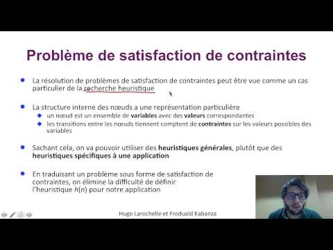 Intelligence Artificielle [5.1] : Satisfaction de contraintes - motivation