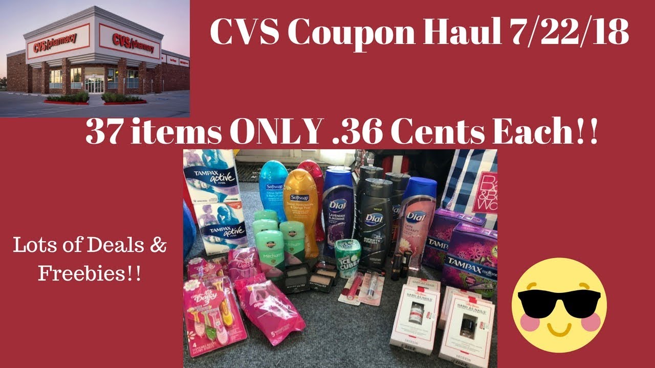 CVS Coupon Haul 7/22/18 Amazing Deals, & FREE 37 items only 36 cents