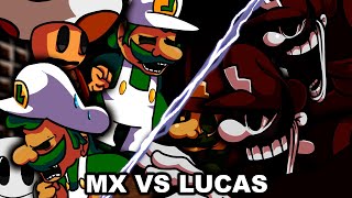 POWERDOWN and DEMISE Lucas Vs MX (Mario Madness V2 FNF) + GOOD and BAD ending