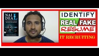 Identify Fake or Real Resume_Copied or Authentic | Suman Pachigulla | IT Recruiting Training | US