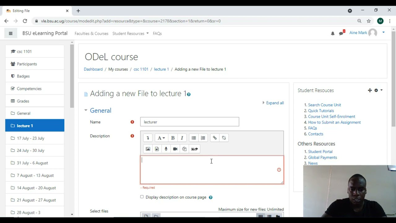 How to upload content and set enrollment parameters in VLE