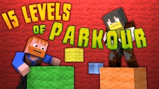 Minecraft ★ 15 LEVELS OF PARKOUR - Dumb & Dumber