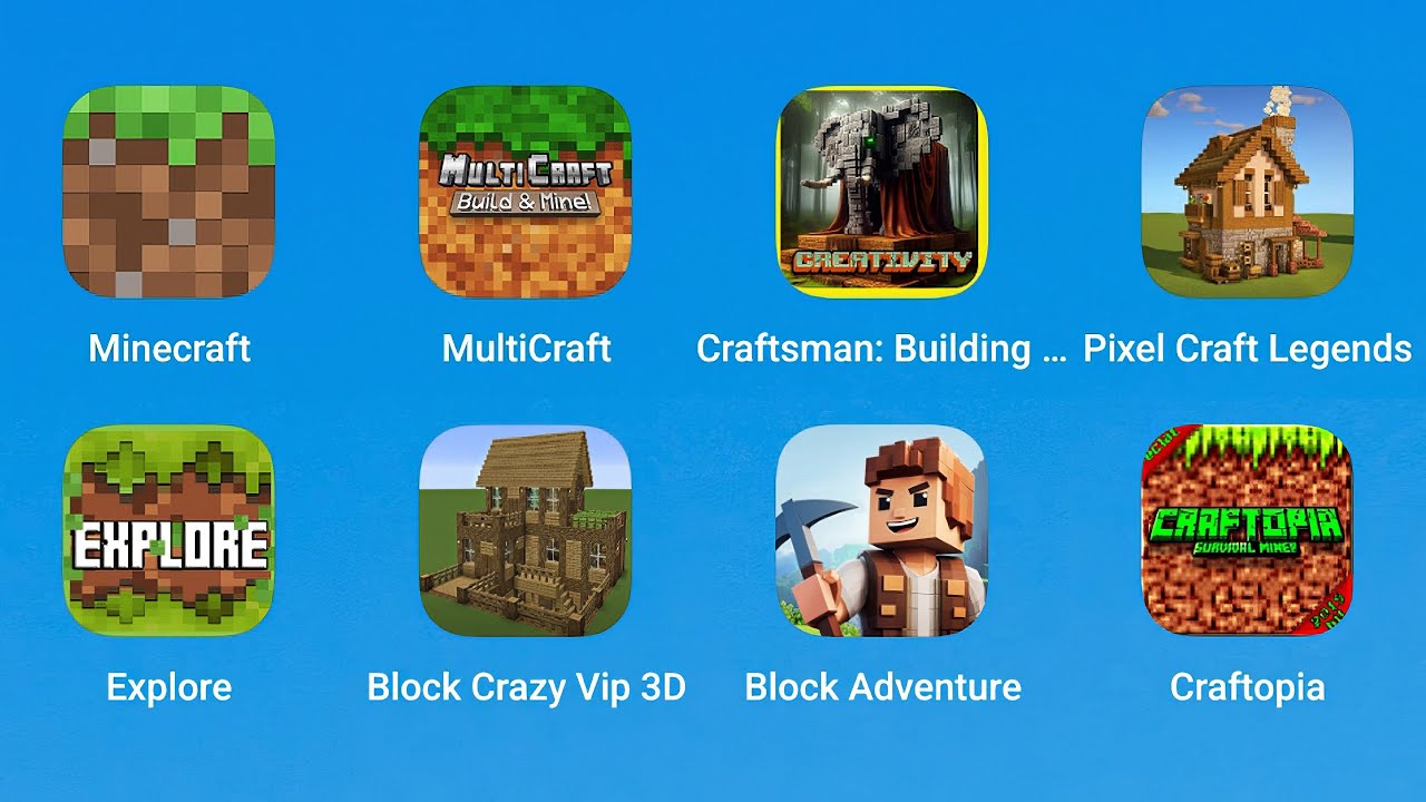 Minecraft, MultiCraft, Craftsman Building, Pixel Craft LEgends, Explore ...