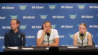 Paige Bueckers, Haley Jones & Coach Chris Koclanes Postgame - |Wings vs Valkyries| WBNA| 7.26.25