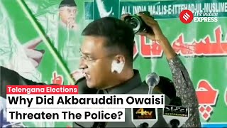Telangana Elections: Akbaruddin Owaisi Clashes With Police Inspector During Campaign In Hyderabad