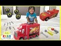 Disney Pixar Cars 3 Lightning McQueen Mack's Mobile Tool Center! Truck Toys Kids Playtime