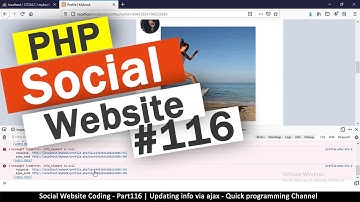 Social Website from scratch - Part 116 - Updating info via AJAX | OOP PHP with MYSQL Database