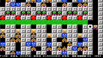 AMIGA OCS DEN MINE 6 DENMINE The Green Stuff 1 F DENNIS BOULDERDASH BOULDER DASH CLONE EMERALD MINES