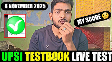 UPSI Testbook Live Mega Mock Test Analysis || 8 November |MY Score 🤔