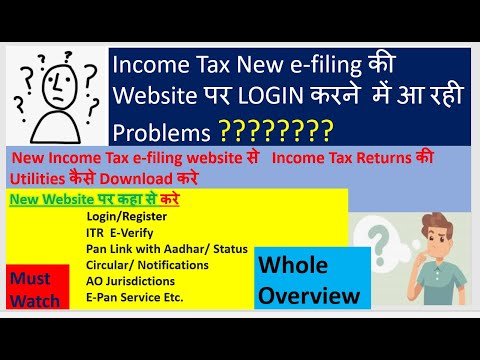 Login Problems on Income Tax New e-filing /Utility Download/e-verify/E-PANService/PAN linkwithAadhar