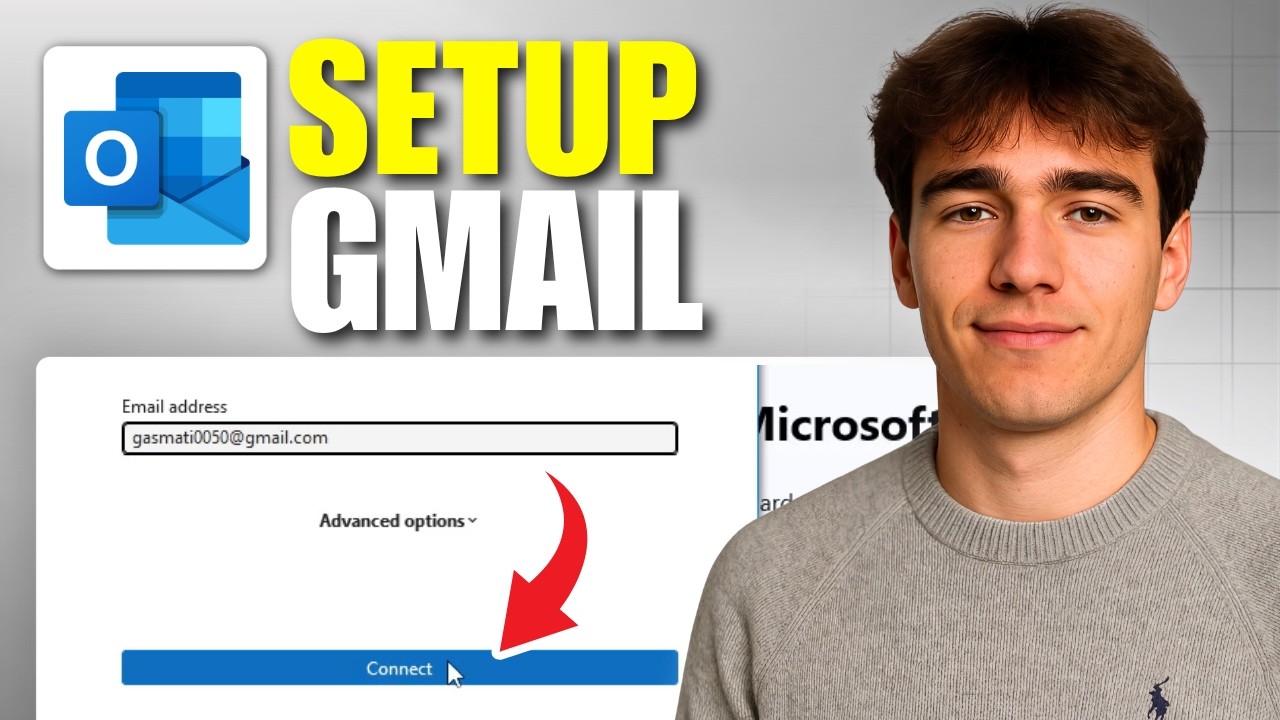 How To Set Up Gmail In Outlook (Tutorial 2026) - YouTube