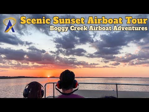 Boggy Creek’s Beautiful Sunset Airboat Tours Of The Florida Everglades Headwaters