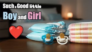 Little Prince and Princess get diapered for bedtime | ASMR Roleplay | SWF | M4M & M4F | CGLG