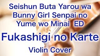 “Fukashigi no Karte” Seishun Buta Yarou wa Bunny Girl Senpai no Yume wo Minai ED  (Violin Cover)