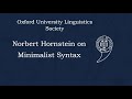 Professor Norbert Hornstein on Minimalist Syntax