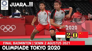Hasil Badminton Olimpiade Tokyo 2020 Hari ini - Final badminton Greysia dan Apriyani Rahayu Juara