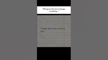 “Energy Flows Where Attention Goes ✨ | Motivational Quote”