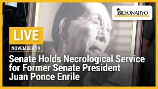 Live Senate Holds Necrological Service For Former Senate President Juan Ponce Enrile Nov. 19