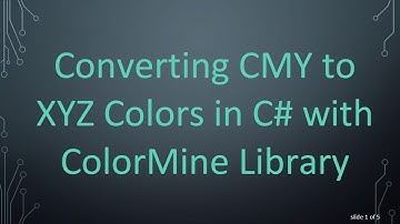 Converting CMY to XYZ Colors in C# with ColorMine Library