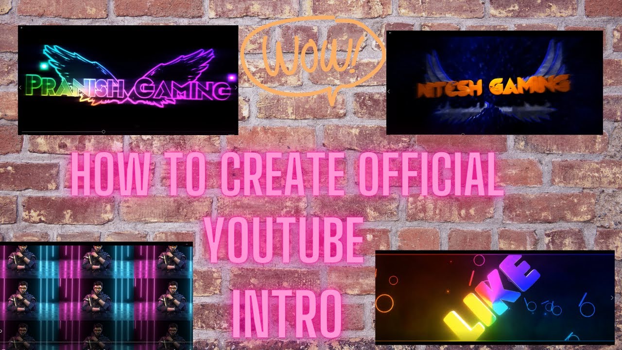 How to create official youtube Intro...😮😮 Make youtube Intro in one ...