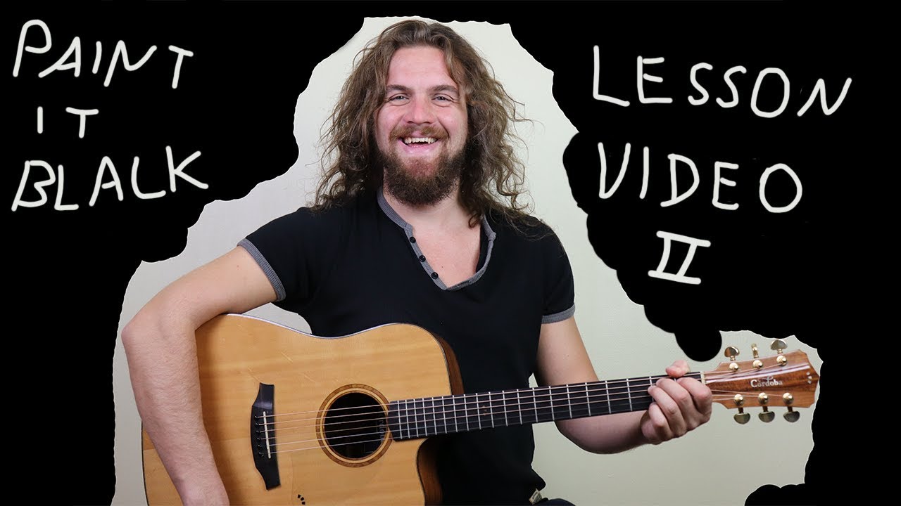 How to play Paint it Black on guitar lesson part II YouTube