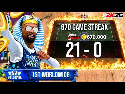 I Went Streak Hunting With The #1 Ranked Build In Nba 2k26!