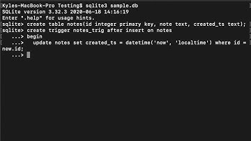 SQLite | Create a Trigger