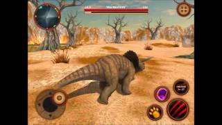 เกม ไดโนเสาร์ ต่อสู้ เอาชีวิตรอดไปกับไทเซราท็อปกับเกม Triceratops Simulator - iOS screenshot 1