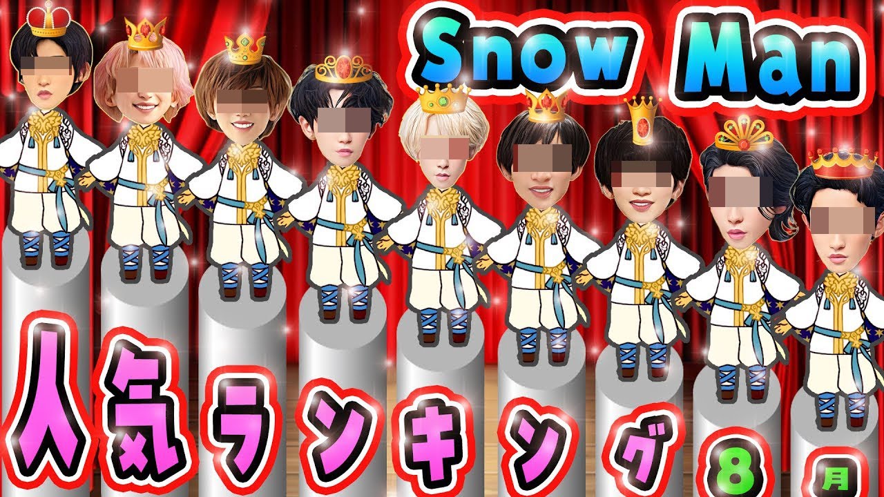 SnowMan人気メンバーランキング8月版(視聴者1万人アンケート結果発表) - YouTube