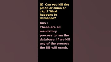 #shorts Can you kill the pmon or smon or ckpt ? What happens to database ?