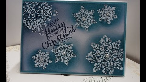 A Flurry of Christmas Wishes Emboss Resist Christmas Card