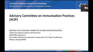 October 2020 ACIP Meeting - Welcome & Immunization Schedules